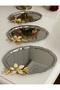 Steel Oval 6 Pieces Large Flower Service and Presentation Tabs 25 cm - 2