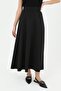 Women's Flared Scuba Skirt -18217Etk - Black - 5