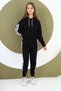 Girl's Cotton Hooded Bottom & Top Tracksuit Set - 2