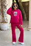 Girl's Tracksuit Set with Kuromi Print - 3 Yarns Winter Thick Soft 1262031 - 3