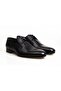 Black Color Lace-Up Genuine Leather Men's Shoes