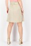 Women Textured Mini Skirt, Beige - 2