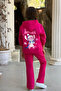 Girl's Tracksuit Set Printed - 3 Thread Winter Thick Soft - 2