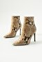 Beige Genuine Leather Women's Snake - 3