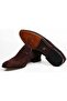 Brown Laceless Genuine Leather Men's Shoes - 3