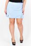 Women Curve Floral Printed Mini Skirt, Light Blue