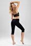 Women's Below Knee Capri Length Combed Cotton Underwear Leggings Black - 5