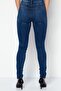 Women Skinny Fit Washed Stretchable Denim Jeans, Blue - 4