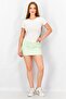 Women Checkered Mini Skirt, Green - 3