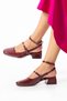 Women's High Heeled Shoes Burgundy Evening Dress Short Heeled Patent Leather - Daily and Special Occasion Use - 6