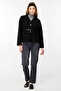 Trocape Collarless Black Stamped Jacket - 7