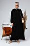 Large Size Clothing Women's Hijab Long Ferace Sleeve Button Detailed Summer Dress - 6