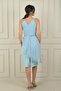 Women's Double Rope Strap Top Chiffon Belt Short Crepe Dress - 4