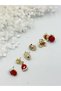 Set of 6 Earrings with Christmas and Pearl Detail - 4