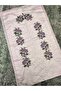 Cross-Stitch Embroidered Etamine Fabric Single Prayer Rug - Powder Ground Lilac Embroidery - 2