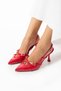 Women's High Heeled Shoes Evening Dress Shoes Red Stiletto Vegan Leather Patent Leather - Daily and Special Occasion - 6