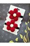 Set of 2 Red Floral New Year's Buckles Christmas-4567 - 2