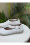 Diva White Leather Elastic Women's Casual Shoes - 7