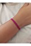 Unisex Knitted Fuchsia Macrame Drawstring Bracelet, Handmade, Water Resistant, Adjustable Bracelet - 5