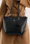 Veronika Black Soft Leather Women's Shoulder Bag - 6