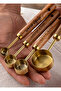 4 Stainless Steel Measuring Cups - Wooden Handle, 1.25ml 2.5ml 5ml 15ml