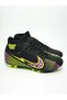 High-Top Sock Football Field Turf Soccer Cleats with Transparent Soles Red Black