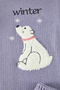 Purple Teddy Bear Winter Themed Ribbed Knitted Pajamas Set Tedaw25Pt00013 - 2