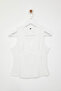 Ecru V-Neck Slim Fit Woven Blouse Twoss25Bz00055 - 6