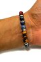Natural Stone - Stress Bracelet - Tiger's Eye - Agate - Lapis Lazuli - Unisex - 5