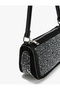 Shoulder Bag Zippered Shiny Stone Embroidered - 5
