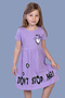Girl's Heart Printed Stone Embroidered Dress