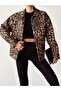 Women's Leopard Print Premium Stamp Pocket Coat - 2