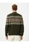 Half Turtleneck Sweater Ethnic Patterned Ribbed - 4