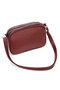 Women's Daily Cross Strap Four Compartment Burgundy Shoulder Bag - 9