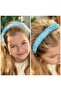 Luxury Shiny Stone Sequin Glitter Fancy Crown for Women and Children, Convex Spongey Turquoise Blue Crown