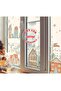 New Year's Transparent Snowy City New Year's Children's Baby Room Sticker Set with Two-Way View - 5