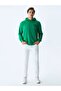 Logo Hooded Green Sweatshirt