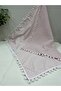 Poplin Fabric and Pompom Bottom Cover, Pillow and Blanket Set of 3 - 4