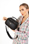 Women's Soft Leather Black Hand and Shoulder Bag - 5