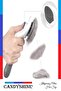 Gray Button Pet Comb - Cat Dog Hair Collector, Self Cleaning - 3
