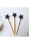 30 Pcs Black Color Star Cupcake Picks - Promise - Engagement - Birthday Party Cake Decoration Supplies - 3