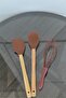 3 Piece Large Size Bamboo Spatula Set / Brown - 2