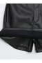 Lcw Vision Women's Leather Look Shorts Skirt with Black Waist Zipper - 7