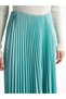 Alita City Green Plain Long Women's Skirt with a Difference - 3