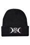 Pentagram Moon Beanie Black Beret - 2