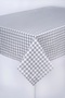 Table Cloth Luxury Linen Fabric Stain Resistant Option Ilan Gingham Gray - 2