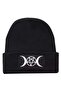 Pentagram Moon Beanie Black Beret