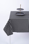 Table Cloth Luxury Linen Fabric Stain Resistant Option Ilan Gingham Black