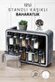 12-Piece Spice Rack Set with Stand, Self-Adhesive Lid and Spoon - Spice Rack with Handle and Label