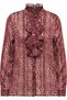 Rüschenbluse mit Leoprint - 2